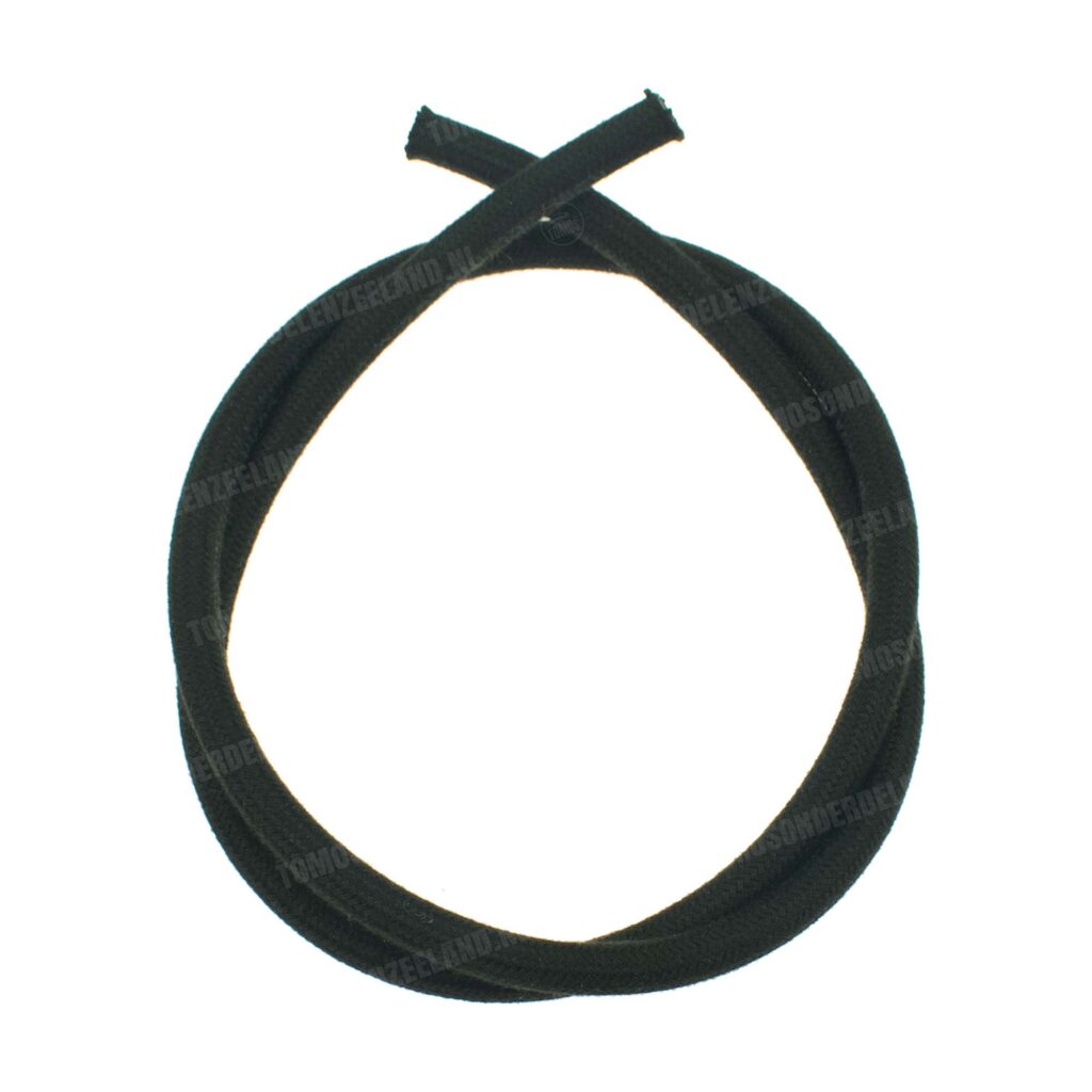 Benzineslang 5x10mm zwart textiel mantel per meter universeel