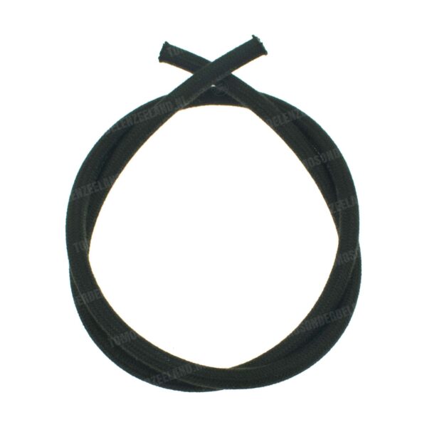 Benzineslang 5x10mm zwart textiel mantel per meter universeel