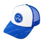 Pet Tomos met logo blauw / wit truckers cap