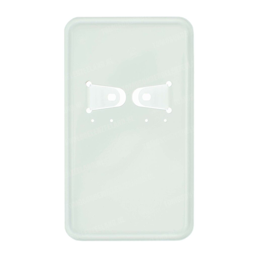 Kentekenplaathouder staand wit staal 10x17.5cm