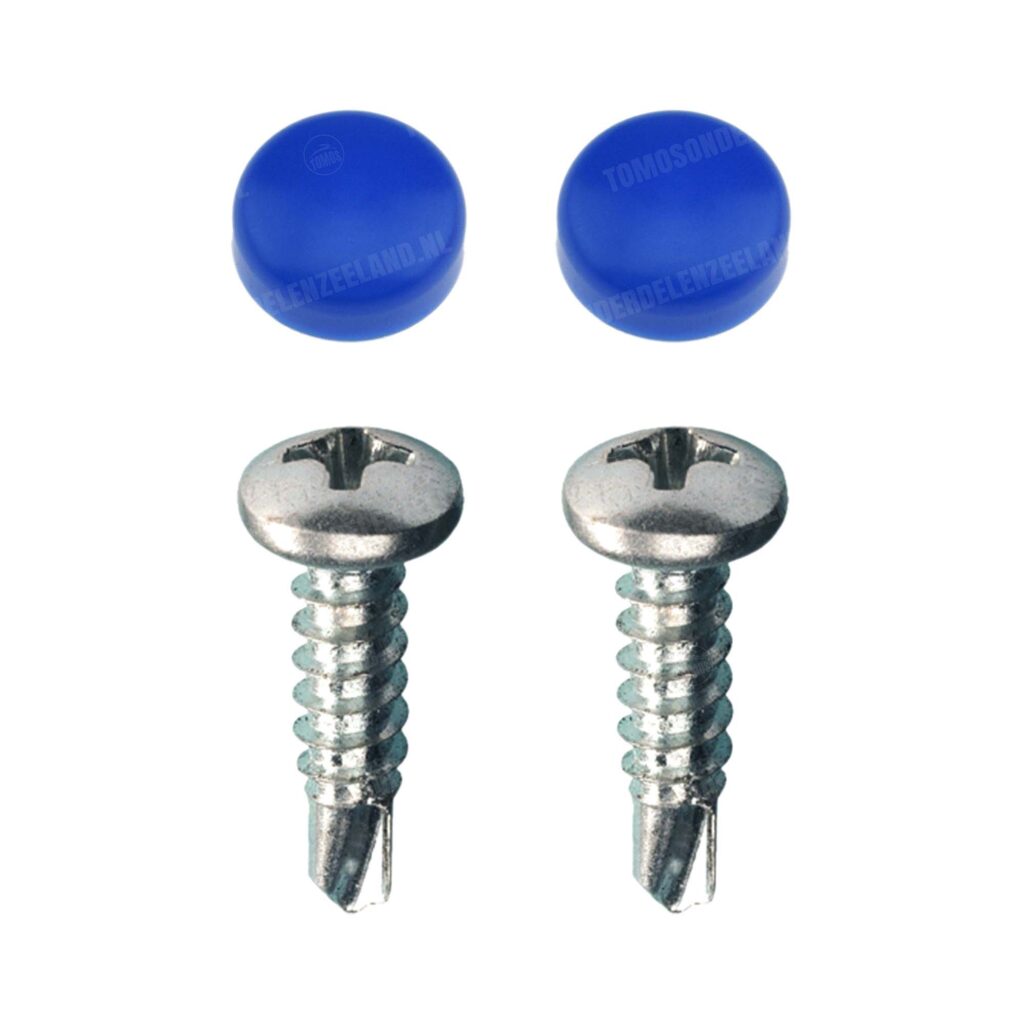 Kentekenplaat Bevestiging set 5.0x16mm Blauw