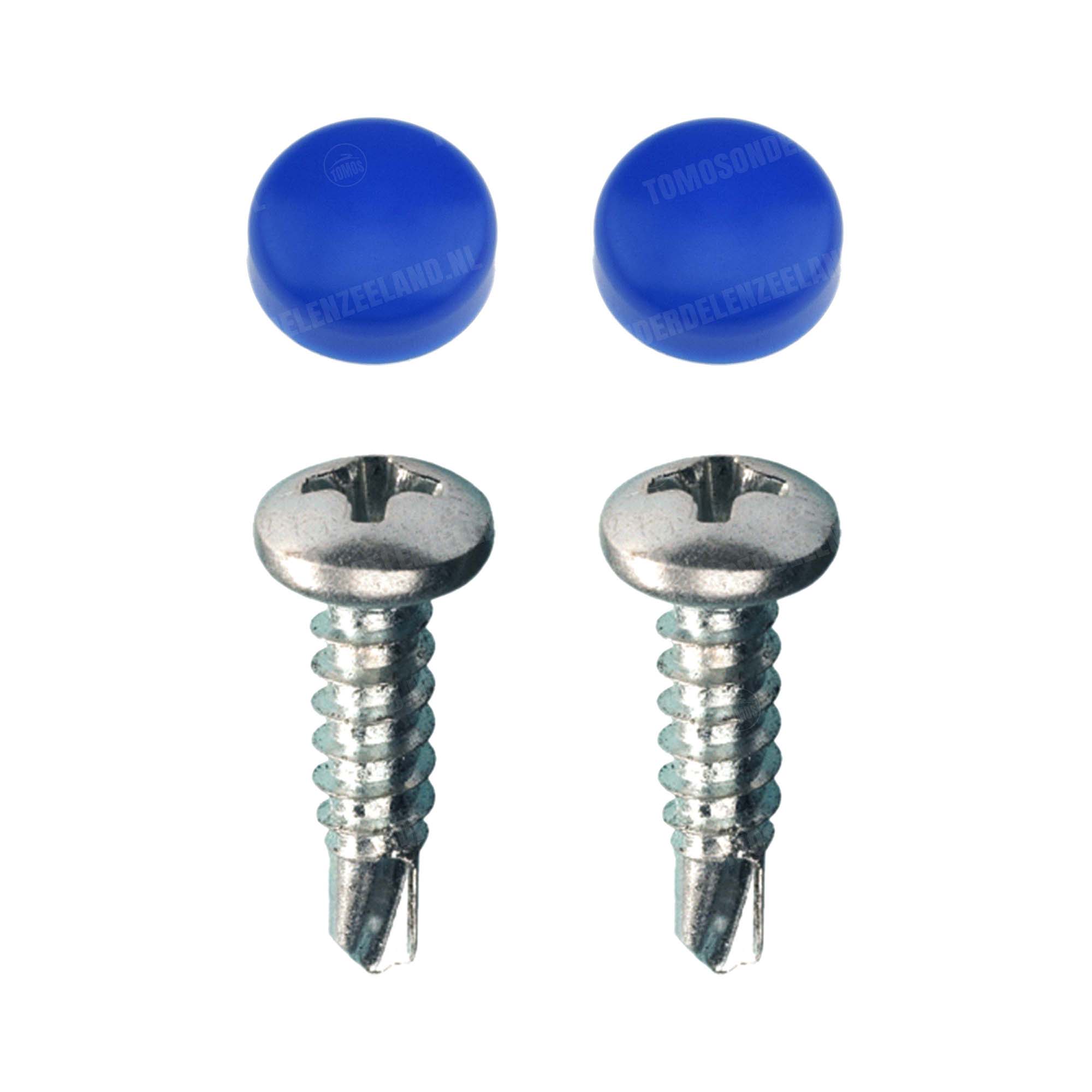 1477 Kentekenplaat Bevestiging set 5.0x16mm Blauw