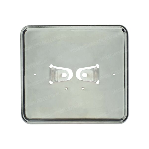 Kentekenplaathouder liggend chroom 14.5x12.5cm