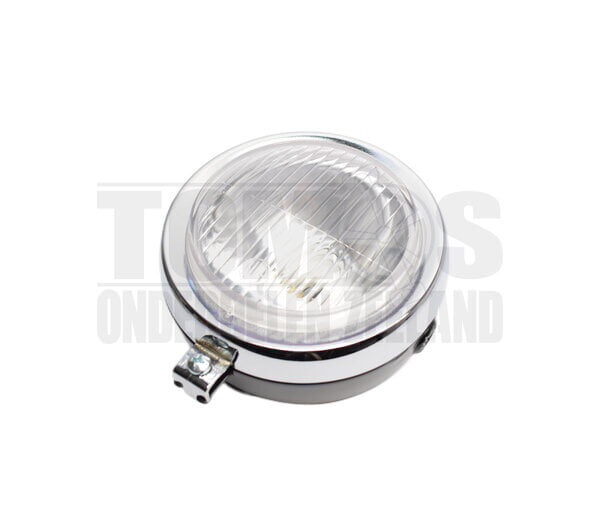 Koplamp unit zwart rond 130mm universeel
