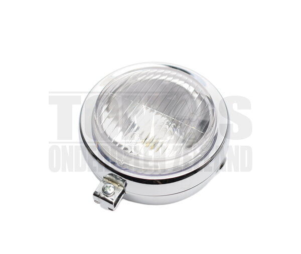 Koplamp unit chroom rond 130mm universeel