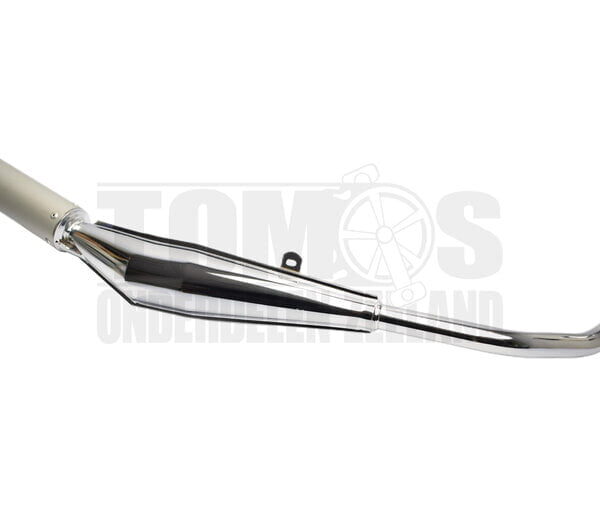 Tomos Uitlaat 28mm Tecno Bullet chroom / aluminium A3 / A35 / A52