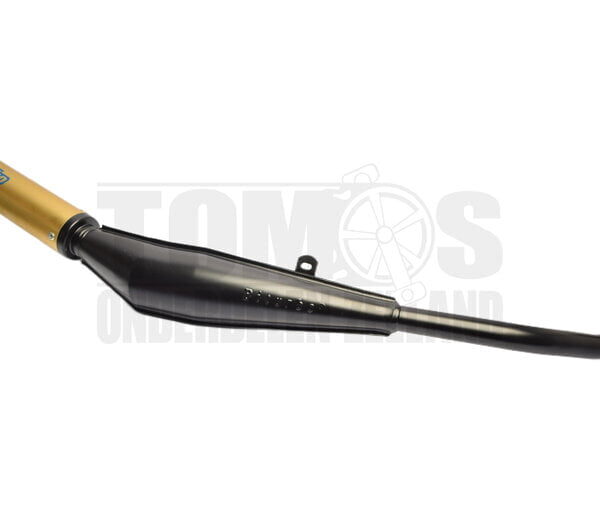 Tomos Uitlaat 28mm Biturbo Gold + zwart exclusive A3 / A35 / A52