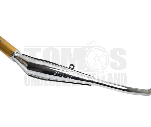 Tomos Uitlaat 28mm Biturbo Gold + chroom exclusive A3 / A35 / A52