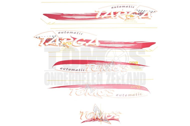 Tomos Stickerset Targa compleet set