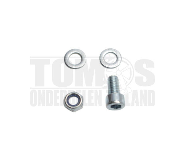 Tomos Spatbord montage inbusbout M6x12 met sluitringen en zelfborgende moer