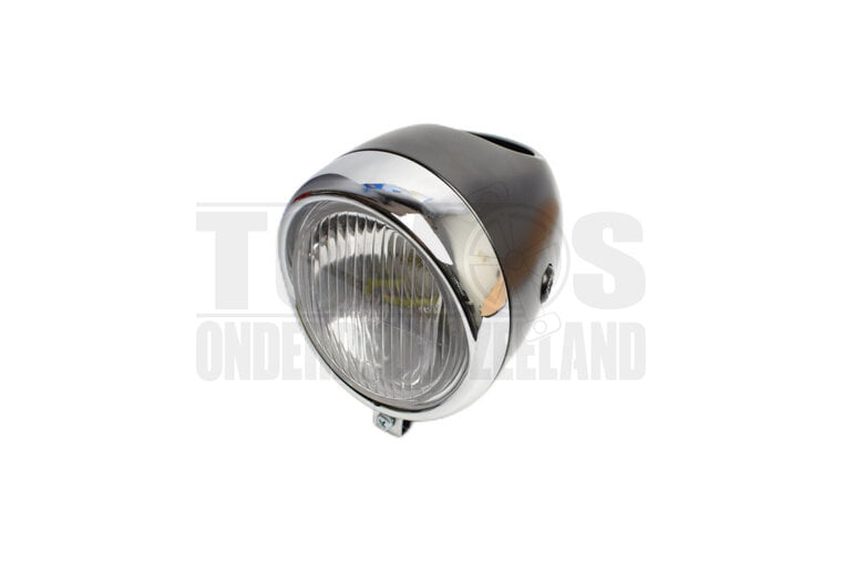 Koplamp unit rond zwart ei model 130mm universeel