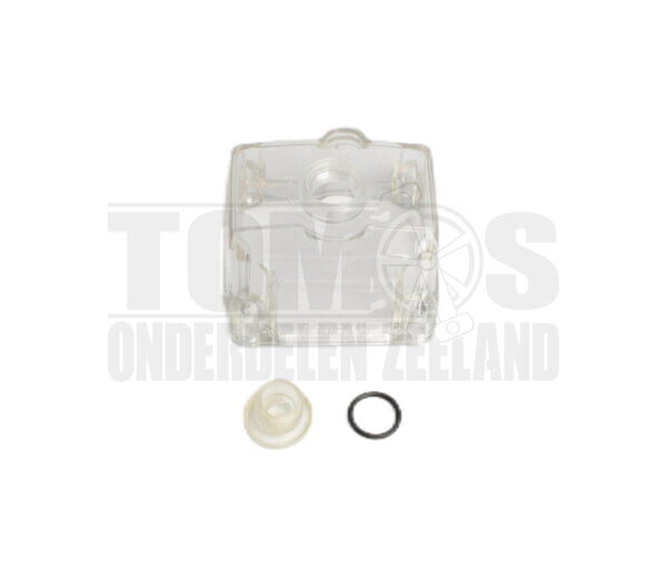 Carburateur Vlotterbak transparant Malossi met aftapplug Dellorto PHBG