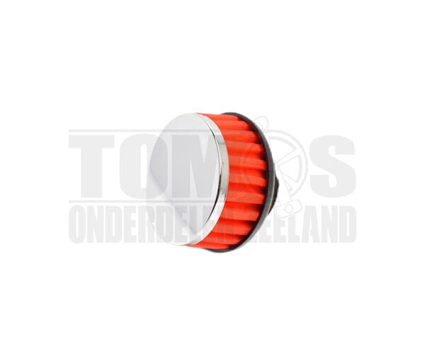 Powerfilter luchtfilter 28mm / 35mm rood / chroom Dellorto PHBG / PHVA