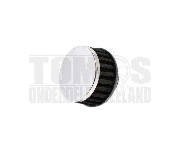 Powerfilter luchtfilter 28mm / 35mm zwart / chroom Dellorto PHBG / PHVA