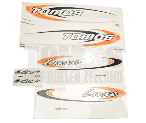 Tomos Stickerset Luxe E-start set 6-delig compleet set