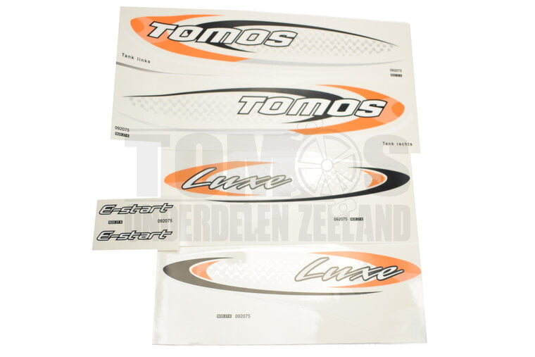 Tomos Stickerset Luxe E-start set 6-delig compleet set