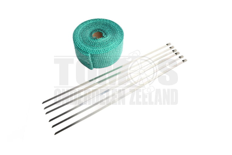 Uitlaat hitteband groen 5cm x 10 meter