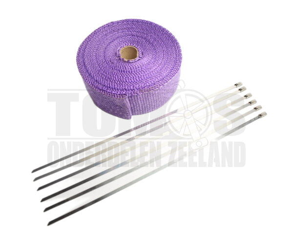 Uitlaat hitteband paars 5cm x 10 meter