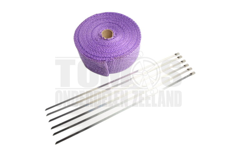 Uitlaat hitteband paars 5cm x 10 meter