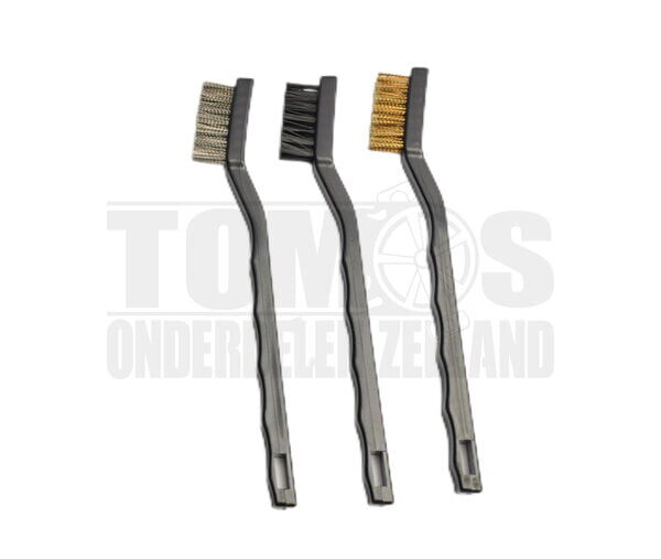 Staalborstelset kunststof 3-delig