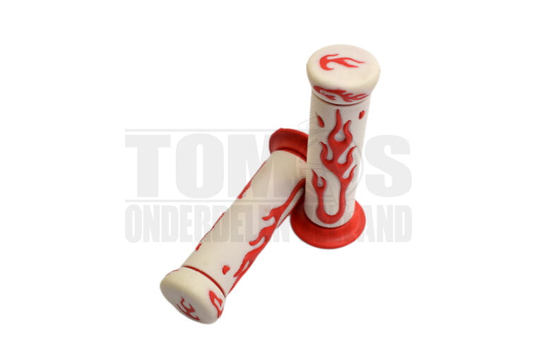 Handvatset Vlammen rood / wit 22mm / 24mm