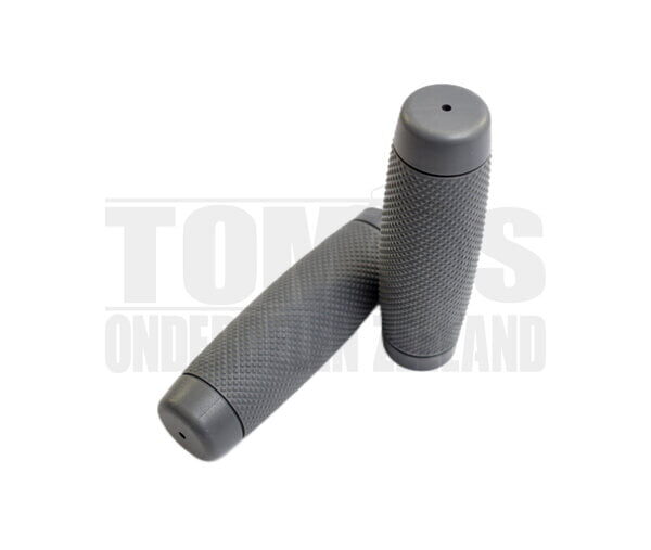 Handvatset Bobber geribbeld grijs 22mm / 24mm