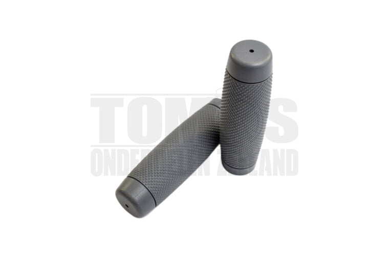 Handvatset Bobber geribbeld grijs 22mm / 24mm