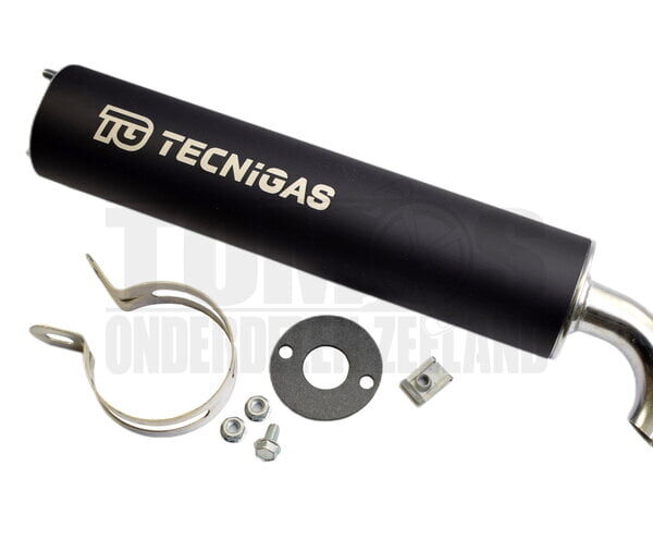 Uitlaat demper Tecnigas universeel Next-R 2-gaats zwart