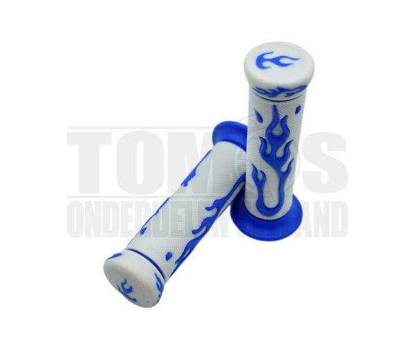 Handvatset Vlammen blauw / wit 22mm / 24mm
