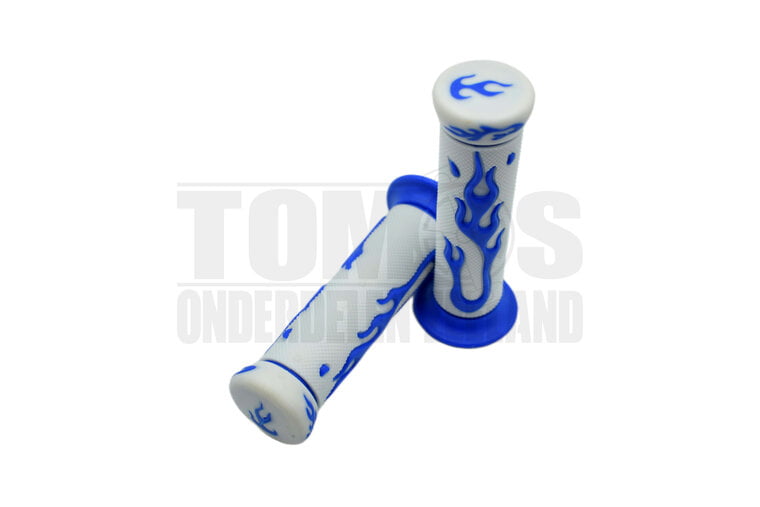 Handvatset Vlammen blauw / wit 22mm / 24mm