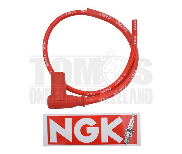 Bougiekabel racing met bougiedop rood CR4 NGK