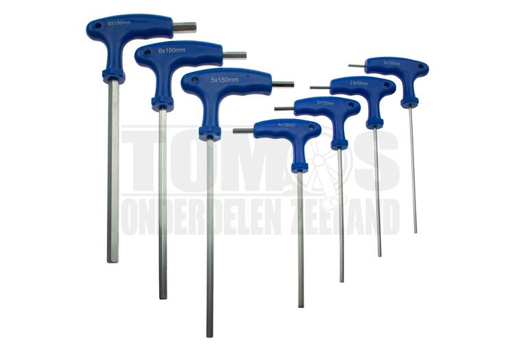 Inbussleutelset 7-delig blauw