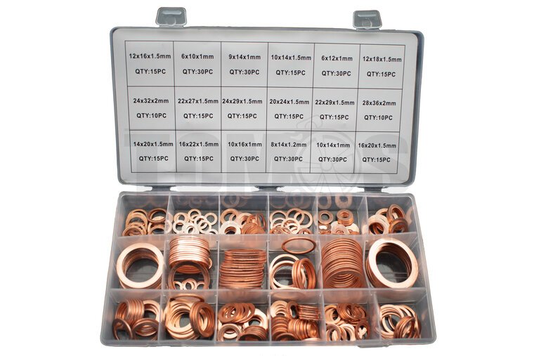 Koperringen assortiment set 350-delig