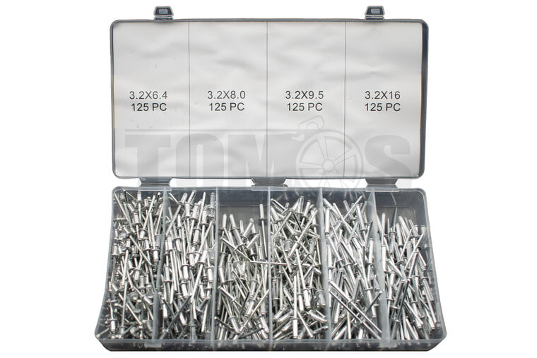 Popnagel assortiment set 500-delig