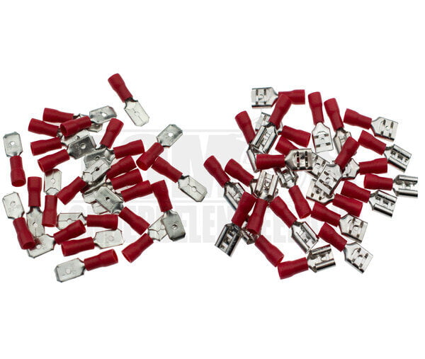 kabelschoen assortiment set rood 50-delig