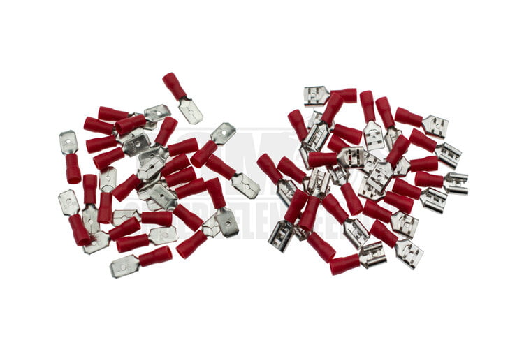 kabelschoen assortiment set rood 50-delig