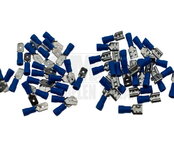 kabelschoen assortiment set blauw 50-delig