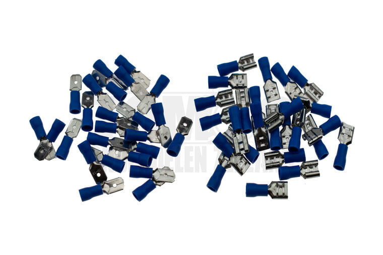 kabelschoen assortiment set blauw 50-delig