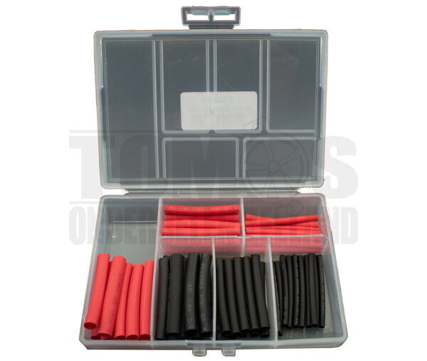 Krimpkous assortiment set 60-delig zwart / rood