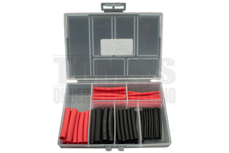 Krimpkous assortiment set 60-delig zwart / rood