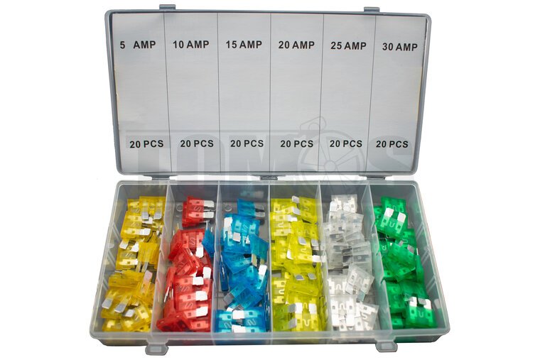 Steekzekeringen assortiment set 120-delig