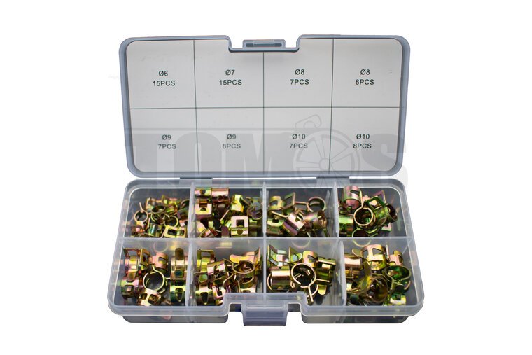 Veerslangklem assortiment set 75-delig