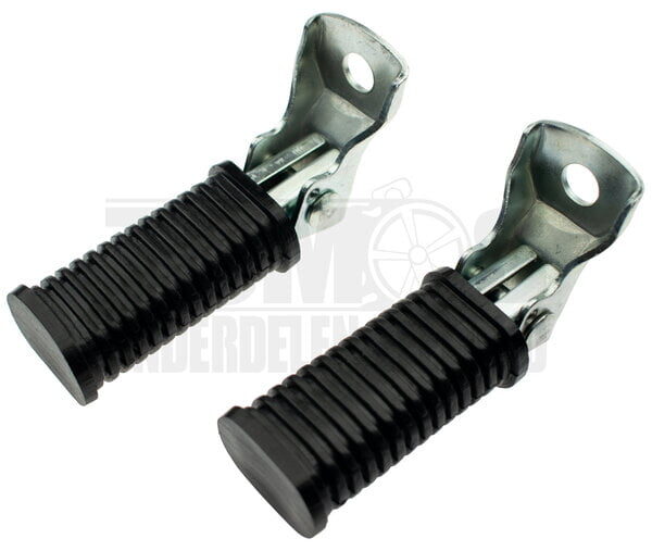 Voetsteunset duorijder inklapbaar zwart