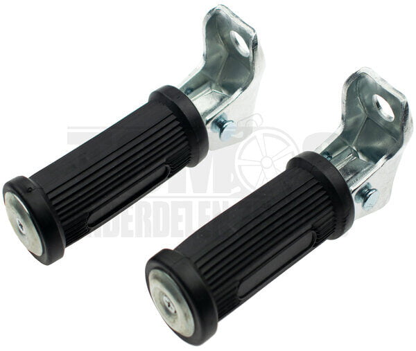 Voetsteunset duorijder inklapbaar rond zwart