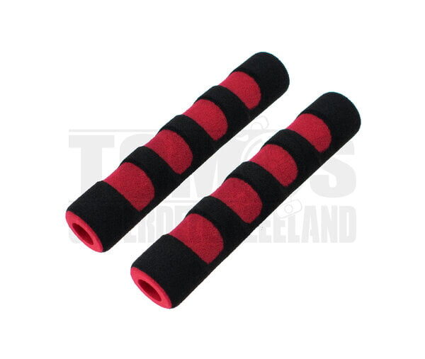 Remhendel greep foam rubber zwart / rood Tuning
