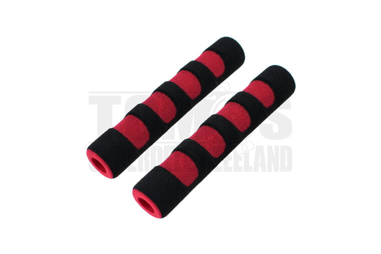 Remhendel greep foam rubber zwart / rood Tuning