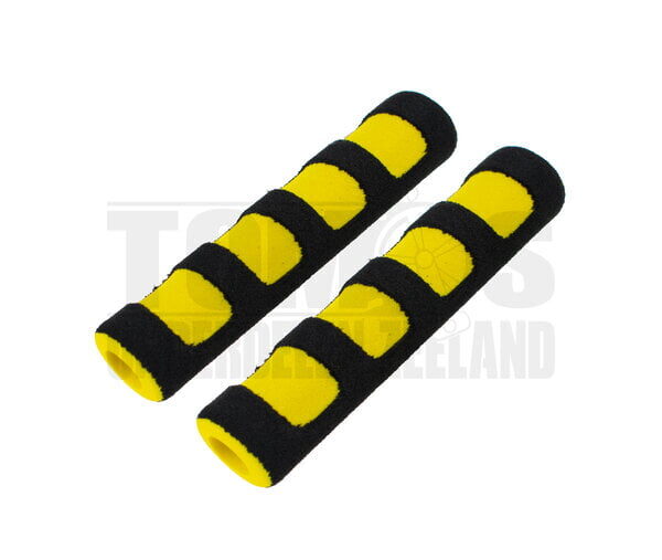 Remhendel greep foam rubber zwart / geel Tuning