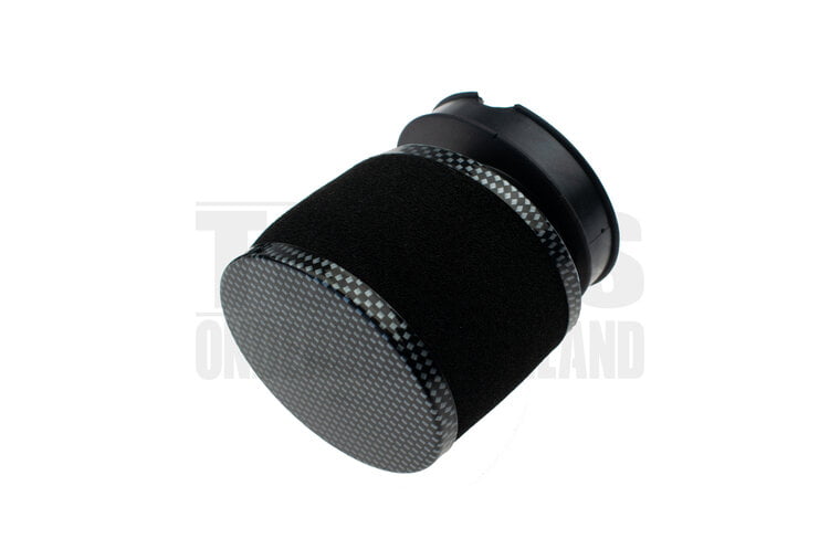 Powerfilter luchtfilter schuim 56mm / 60mm zwart met carbon Dellorto SHA
