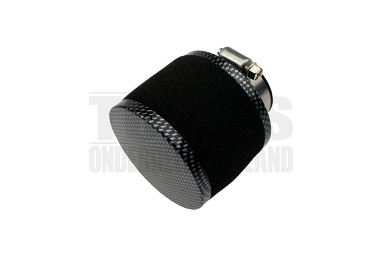 Powerfilter luchtfilter schuim 35mm zwart met carbon Dellorto