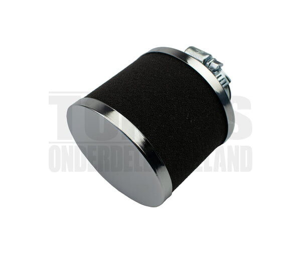 Powerfilter luchtfilter schuim 28mm / 35mm chroom recht zwart Dellorto PHBG / PHVA